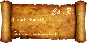 Csepi Rudolf névjegykártya