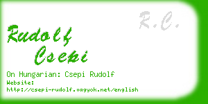 rudolf csepi business card